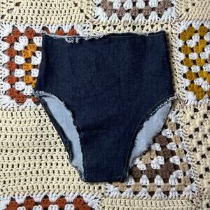 y2k Je T’aime high waist denim underwear